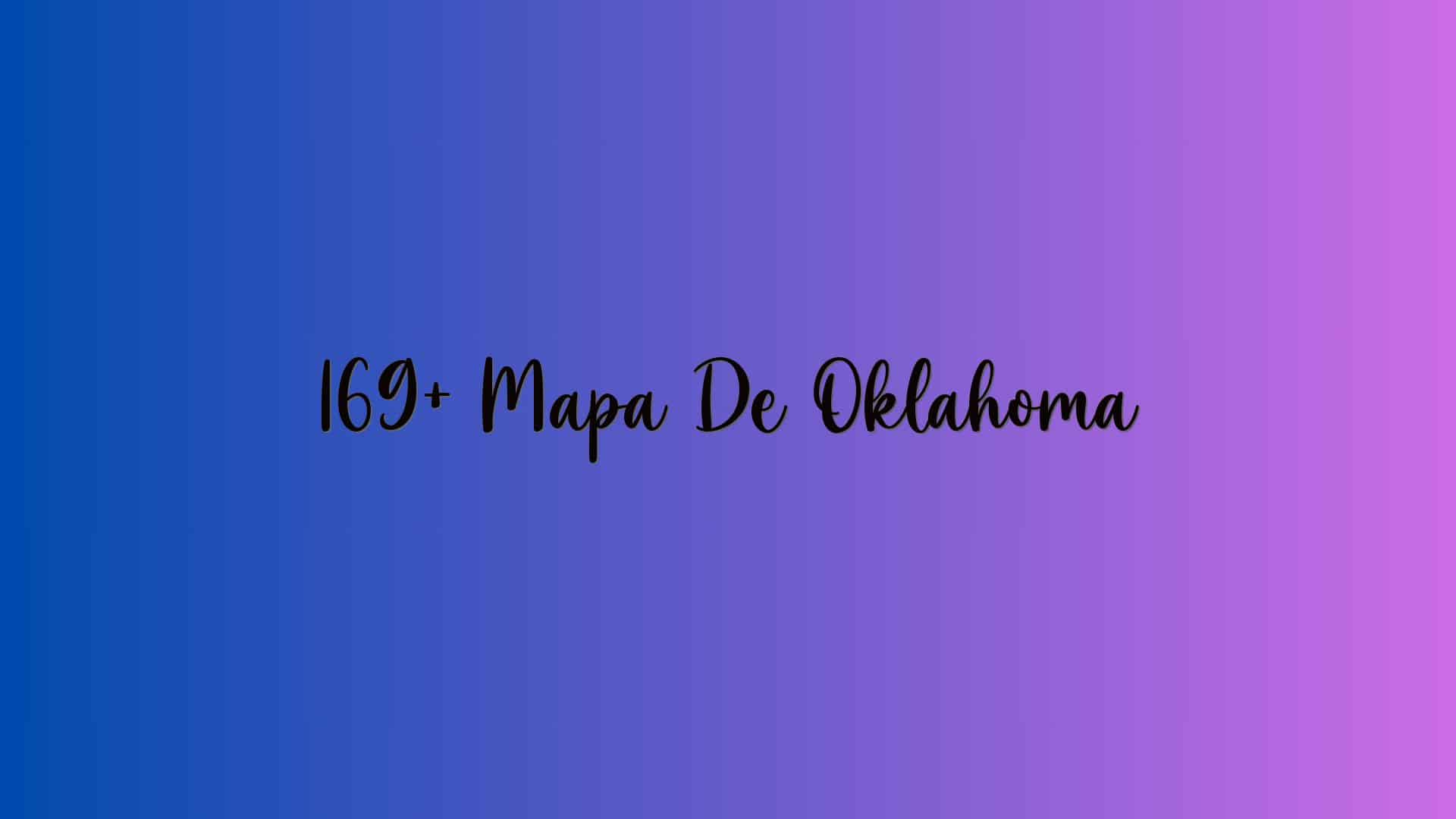 169+ Mapa De Oklahoma