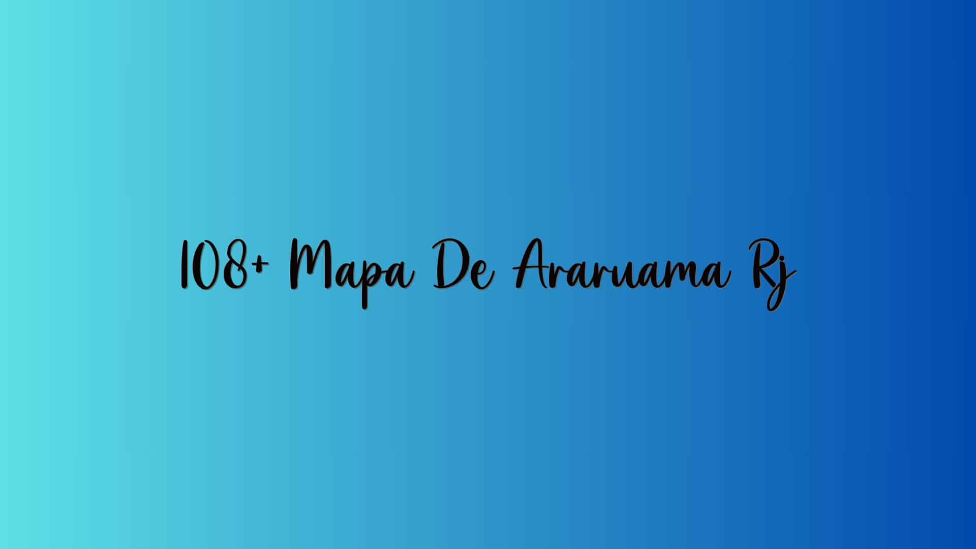 108+ Mapa De Araruama Rj