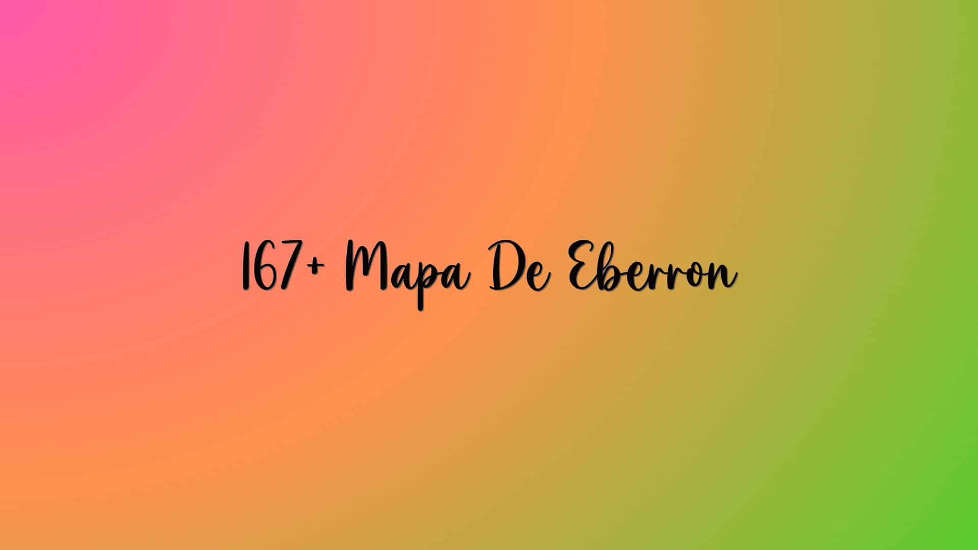 167+ Mapa De Eberron